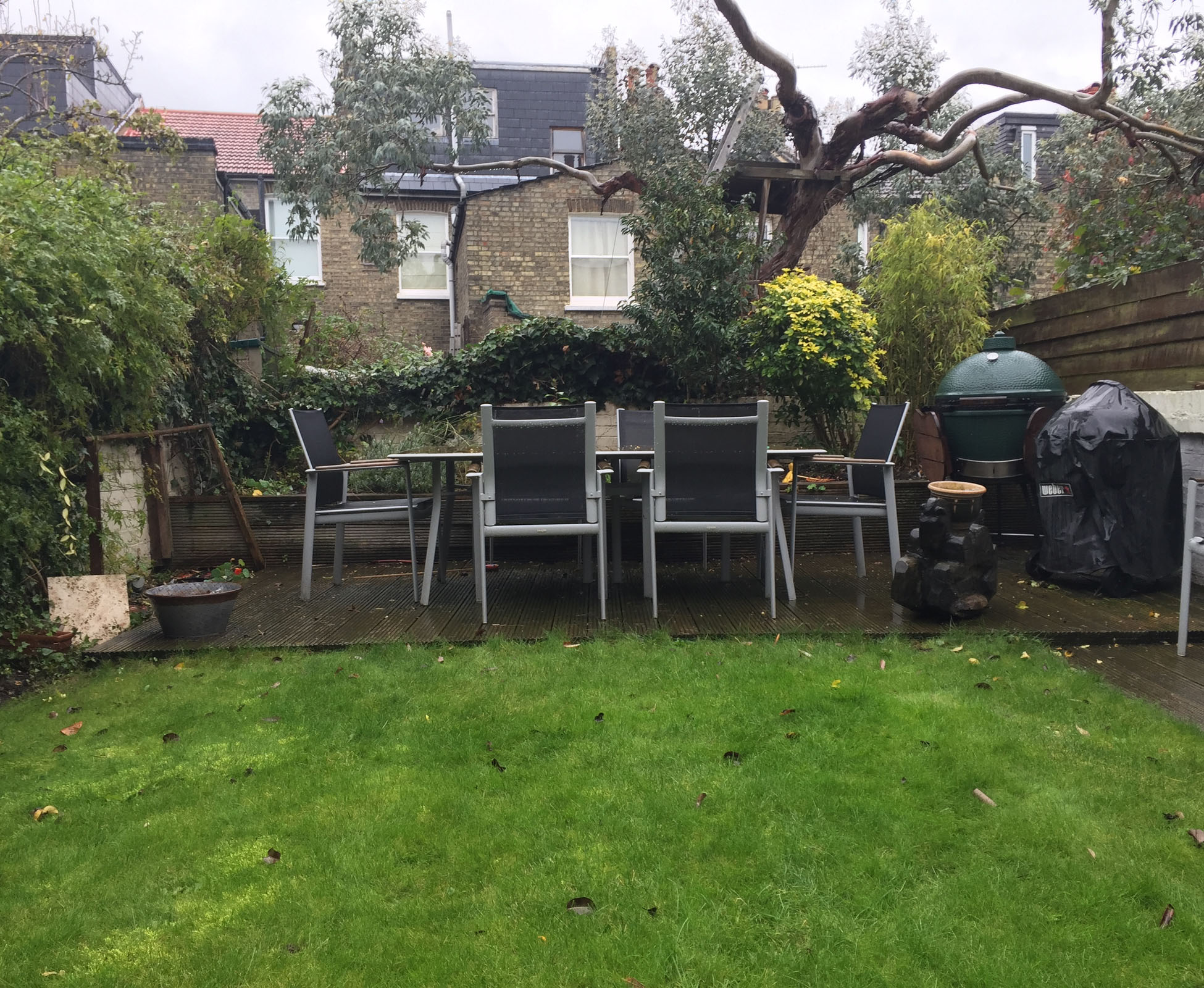 This Crouch End garden, North London, before LGD designed the space and the landscaping works began.