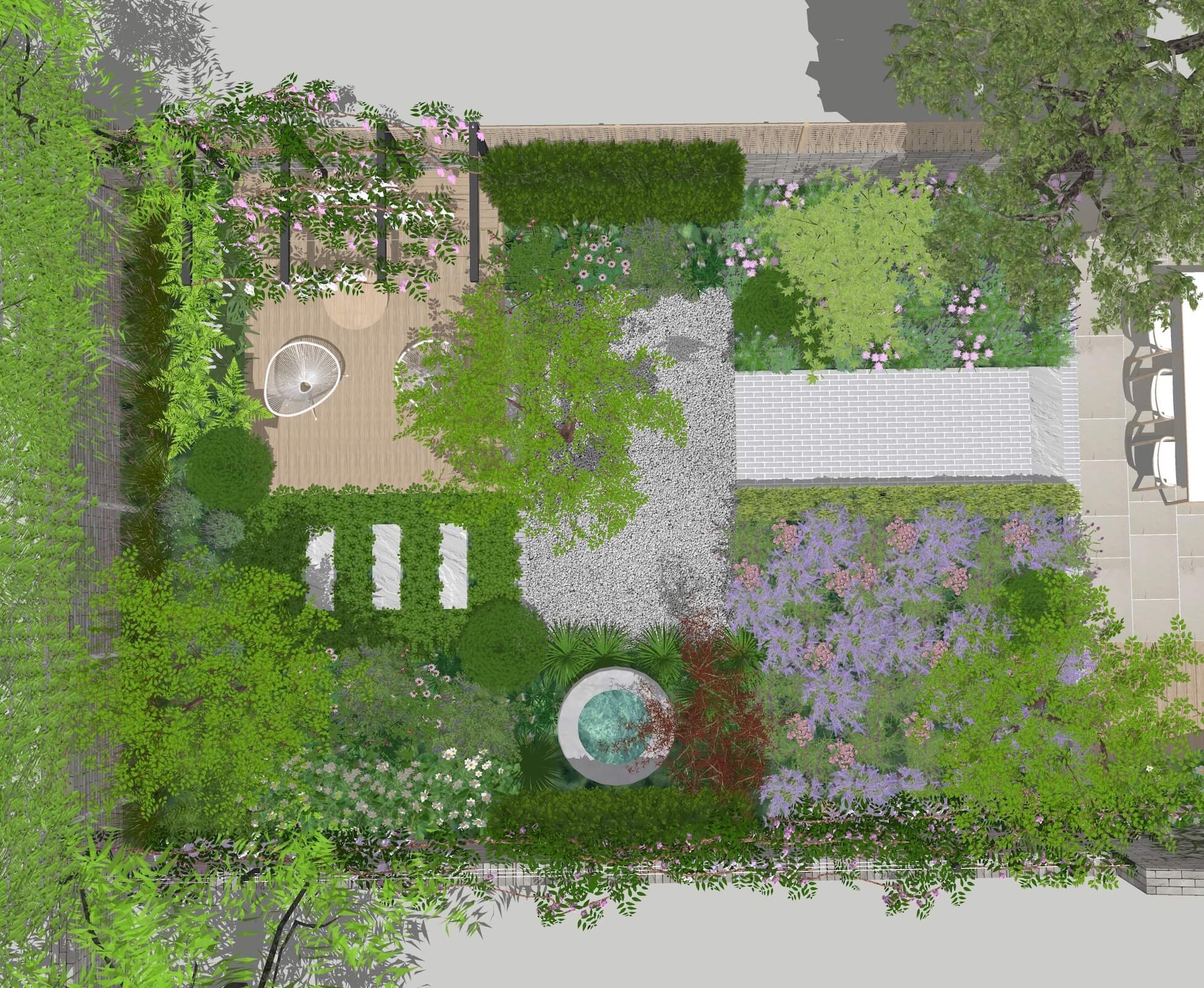 The landscape visuals help express our intention for the garden, ensuring we convey and articulate the overall scheme at the concept phase of the design process.