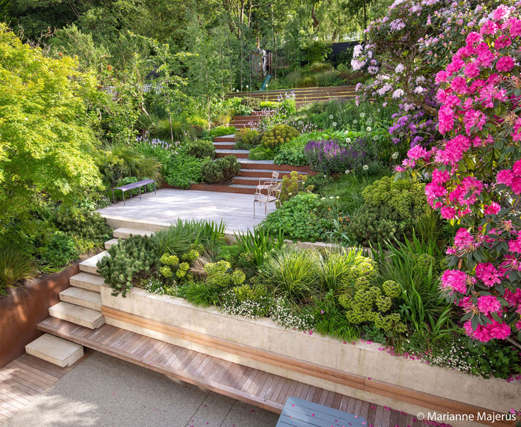Muswell Hill Garden, How To Design A Steep Sloping Garden