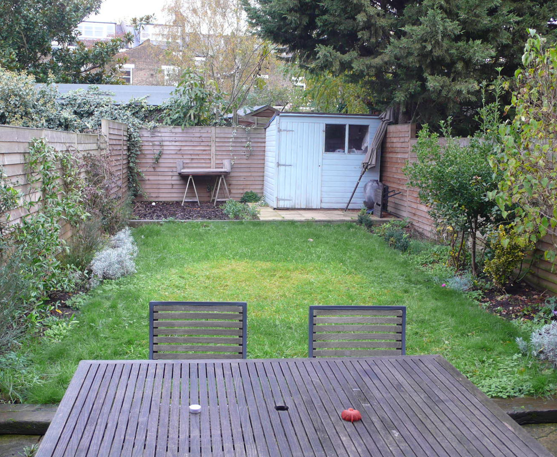 Queen’s Park garden before the design and landscaping were completed.